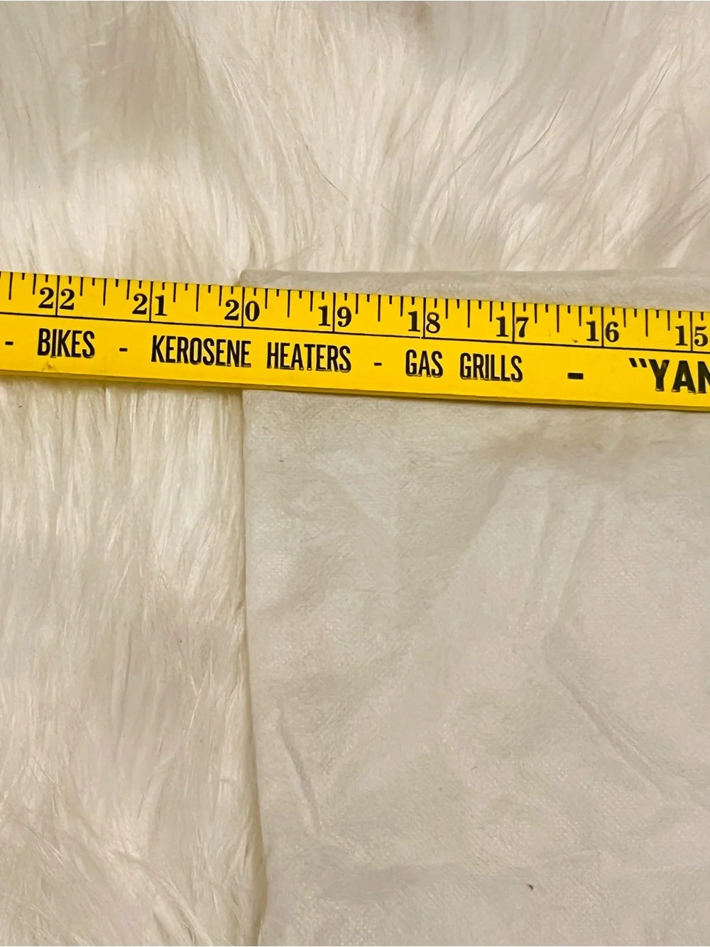 Coach White Dust Bag with Yellow Measuring Tape Accent